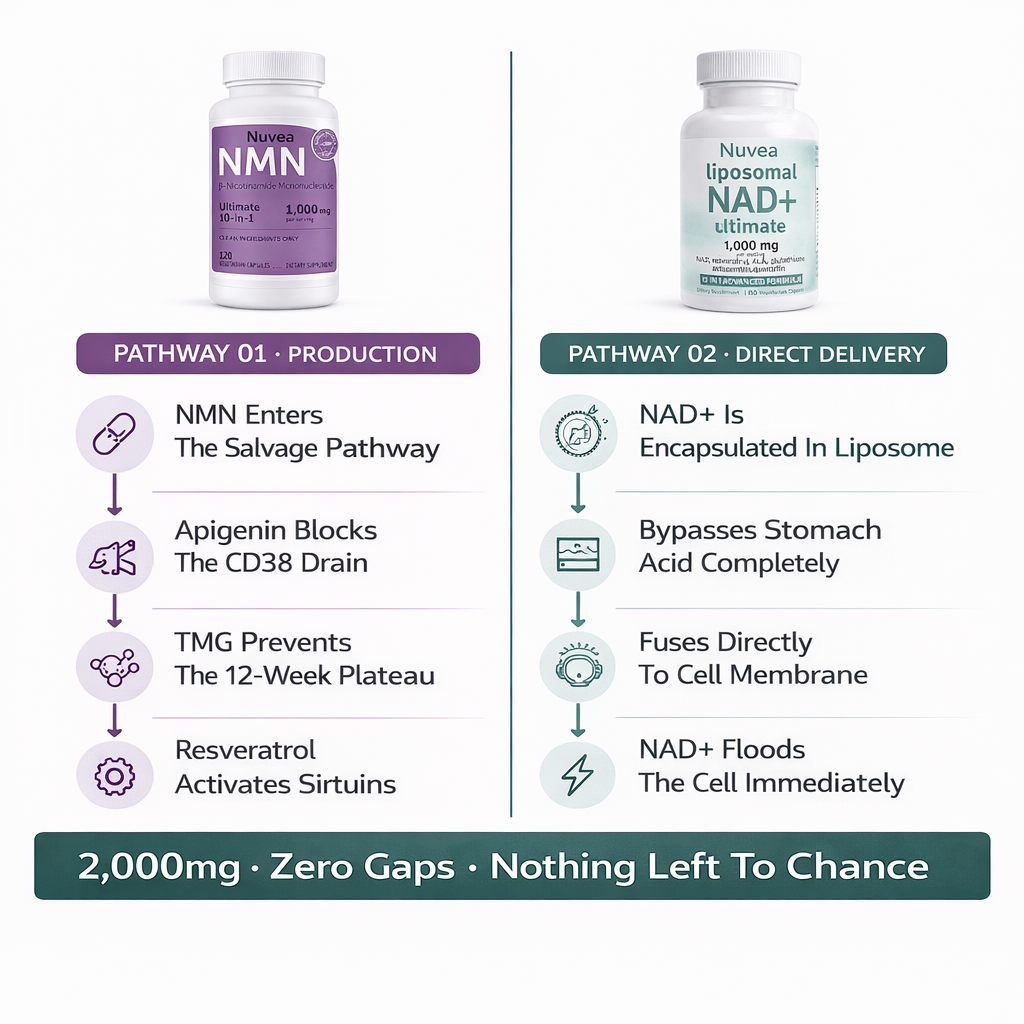 Nuvea Complete NAD+ Protocol - 1000mg+1000mg